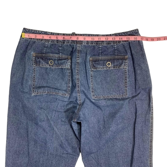 Vtg Northern Reflections Blue Jeans Size 12 Convertible Roll Tab Leg Denim Y2K - Picture 10 of 12